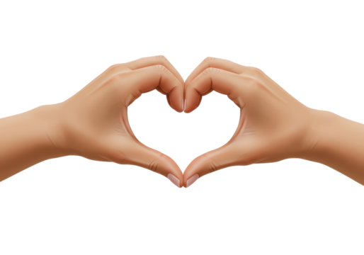 Isolated Hands Making Heart Shape Symbol of Love