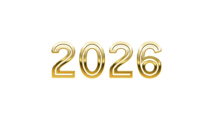 2026 with Gold Effect cutout