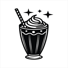  Minimal Milkshake Cup Icon