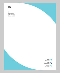 Professional cmyk color letterhead design with helvetica and courier fonts