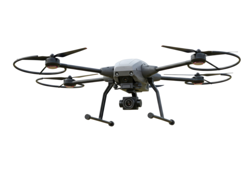 Isolated Drone Quadcopter with Camera Aerial Technology