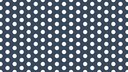 Seamless white polka dots on dark teal background vector. Classic, versatile pattern for fabric, web, and print.