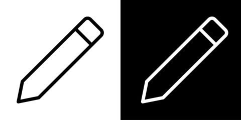 Pencil Edit Icon Write Draw Tool Black White