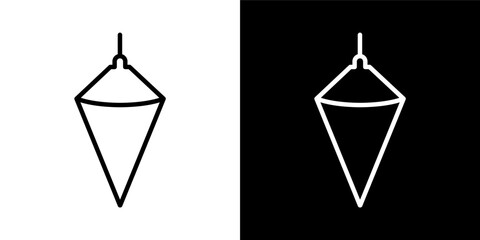 Plumb Bob Icon Construction Tool Level Accuracy Black White