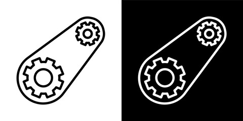 Timing Belt Gears Icon Transmission Engine Industrial System Machine Part