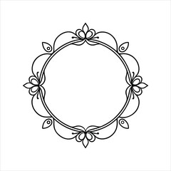 Vintage Decorative Floral Ornament Icon