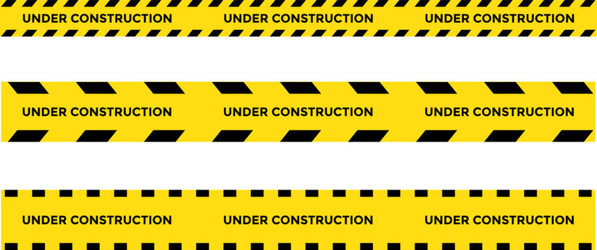 caution banner template set sign with text space area. Template with space for text.  used as industrial information. safety instruction signs. warning Banners symbol

