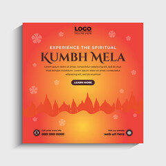 Kumbh Mela Social Media Post Banner Template	