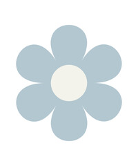 Blue Five-Petal Flower Icon
