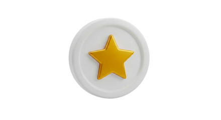 Star Icon: A golden star on a clean background represents excellence, achievement, and recognition, embodying simplicity and elegance in its design. 