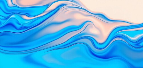 Fototapeta premium Abstract swirling blue liquid, dynamic curves, flowing motion, energy, background