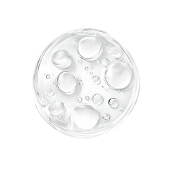 Water serum drop texture. Liquid gel with bubbles circle set . Clear toner, cosmetic product swatch isolated on white transparent  background