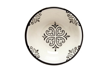 Ceramic bowl with floral pattern.