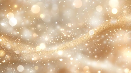 Glittering golden light particles create a luxurious and festive atmosphere Golden Sparkling Background with Glowing Lights and Glittering Effects premium shiny