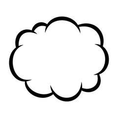 Cloud frames. Bubbles icon. Vector illustration of a lively cartoon speech bubble.