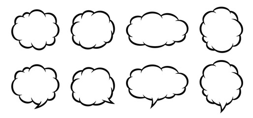 Vector illustration of a lively cartoon speech bubble