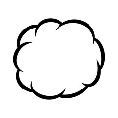Cloud frames. Bubbles icon. Vector illustration of a lively cartoon speech bubble.