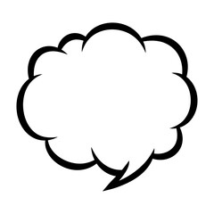 Vector illustration of a lively cartoon speech bubble