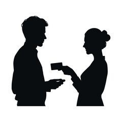 Man and Woman Arguing Silhouette