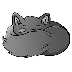 schlafender Wolf Welpe