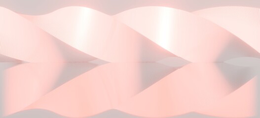 Abstract architecture background spiral geometric pattern of design 3d render