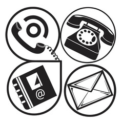 Contact icons graphic design