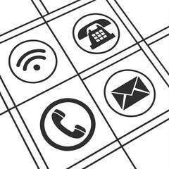 Contact icons grid pattern