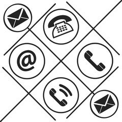 Contact icons grid pattern