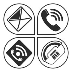 Contact icons grid design