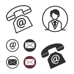 Contact icons set
