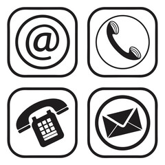 Contact icons set