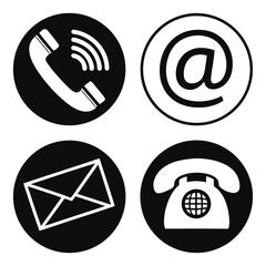 Contact icons set