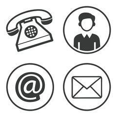 Contact icons set