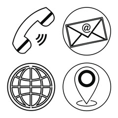 Contact icons set