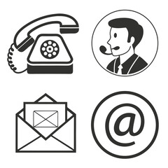 Contact icons set