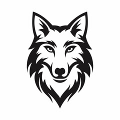 Naklejka premium Tribal Wolf Head Logo Vector Illustration