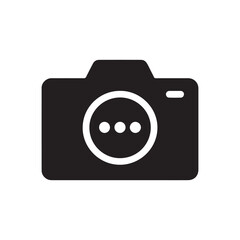 Digital Camera Icon silhouette vector illustration on white background