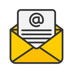 Email icon vector image. Suitable for mobile apps, web apps and print media.
