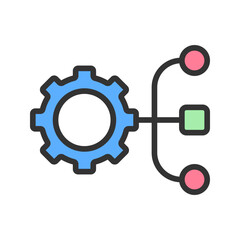 Resource Allocation icon vector image. Suitable for mobile apps, web apps and print media.