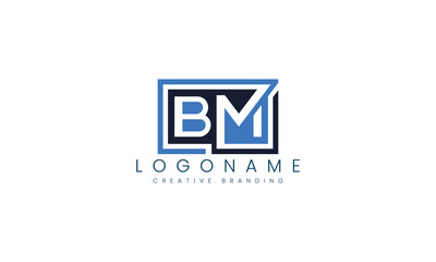 Minimalist BM Logo for Branding and Identity.