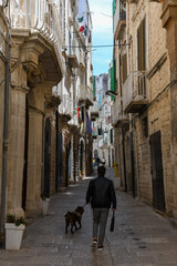 View at a house of Molfetta on Italy
