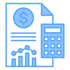 Accounting Blue Icon
