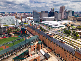 City Infrastructure and High-Rise Buildings Aerial View