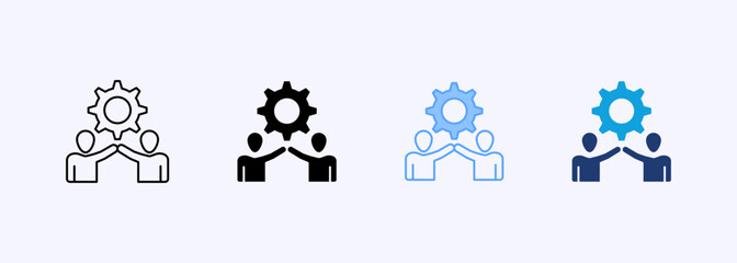 Cooperation Icon Set Multiple Style Collection