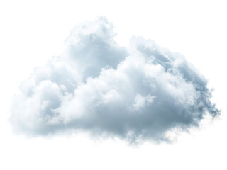 Fluffy white cloud isolated on white background