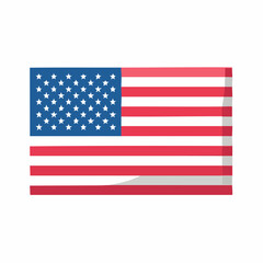 Obraz premium American Flag Emblem: A vibrant representation of the flag, its stars and stripes rendered with patriotic pride and national identity.