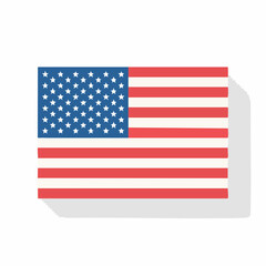 Obraz premium American Flag Emblem: Illustrative rendition of the American flag. Showcasing the stars and stripes as a patriotic emblem of the nation. 
