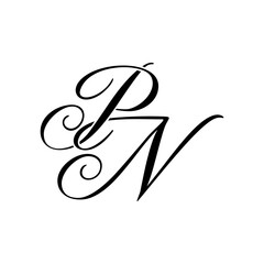 Elegant PN Monogram Logo Design,  perfect for luxury branding, boutique identity, or personal logo designs.