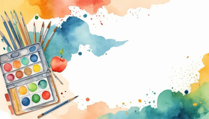 watercolor hand painted background