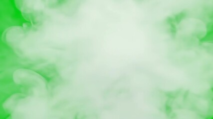 Green screen with Smoke suitable for video editing, movie productions, special effects, and creating realistic smoke animations. VFX Stock Footage 4K